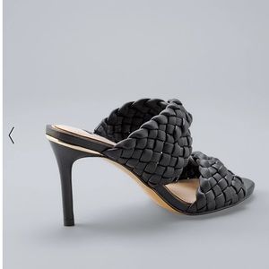 White house black market braid woven slide sandals
